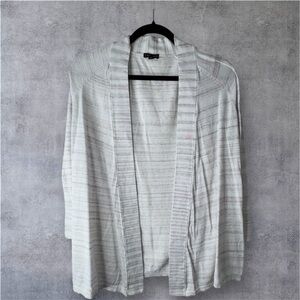 Express Light Gray Open-Front Cardigan